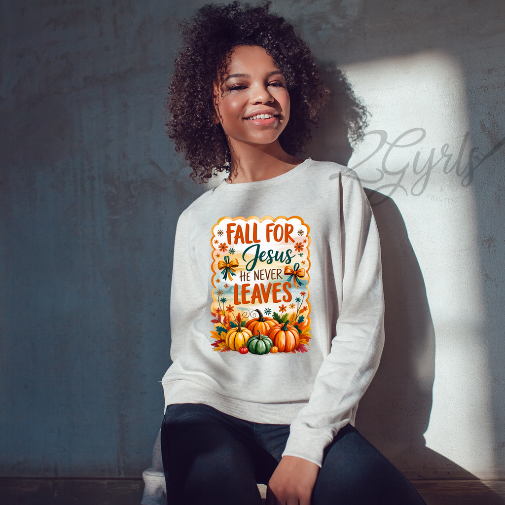 Fall for Jesus He never leaves (Pumpkins)